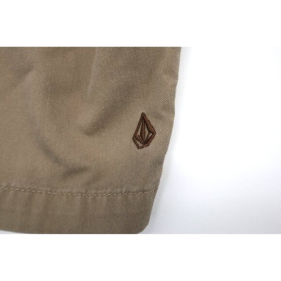 Volcom Mens Khaki Cargo Shorts Size 30 Cotton Blend Casual Wear Flat Front Chino - Picture 9 of 12
